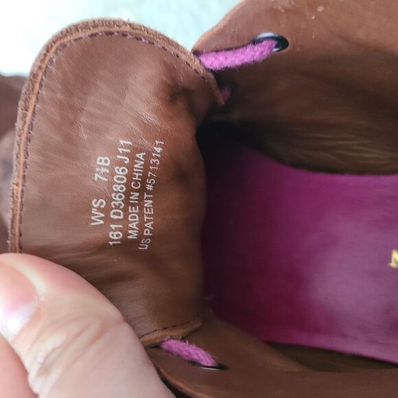 Cole‎ Haan Womens Brown and Pink Leather Chukka Boots - Picture 5 of 6